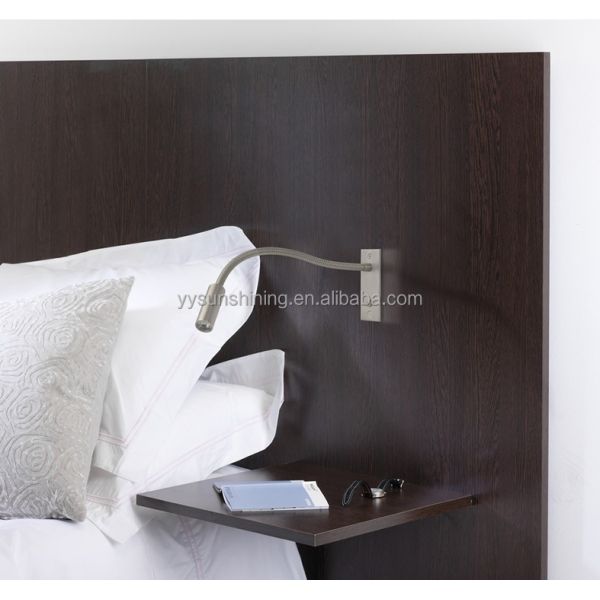 Switch Control 360 Degree Gooseneck Modern Hotel Bed Reading Wall Light Led Wall Lamp 3w