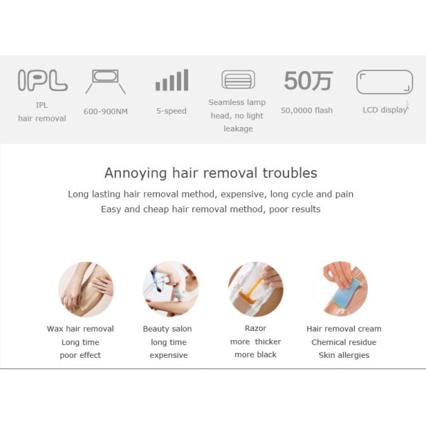 500000 Flashes Mini Hair Removal Machine Permanent Hair Removal System