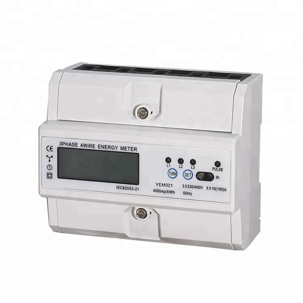 Din Rail Three Phase Modbus Digital Kwh Meter Smart Electric Meters With RS485