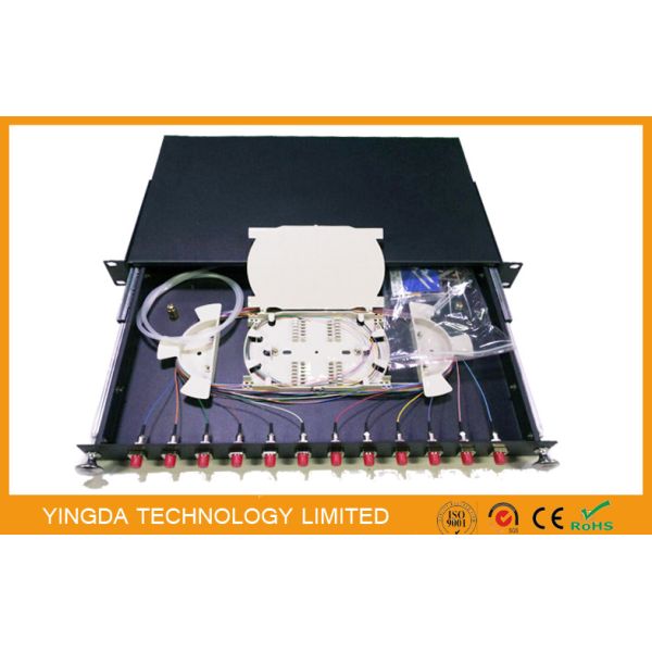 12 Port FC Fiber optic Patch Panel rack mount , 12 Fibers FC SM SX ODF Patch Panel