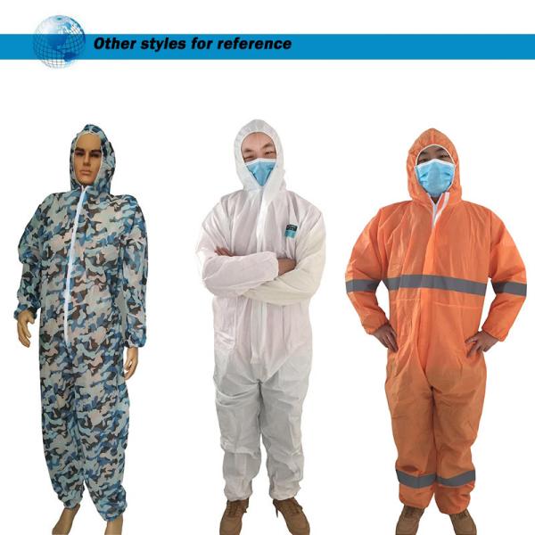 Non Woven Disposable Protective Suit Against Germs Liquid Proof Breathable