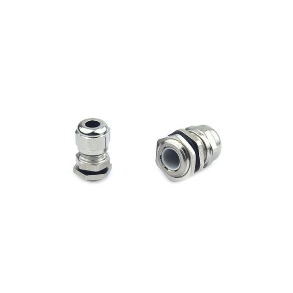 LED Lighting Mini Cable Connectors , Waterproof Cable Gland Brass With Nickel Plated
