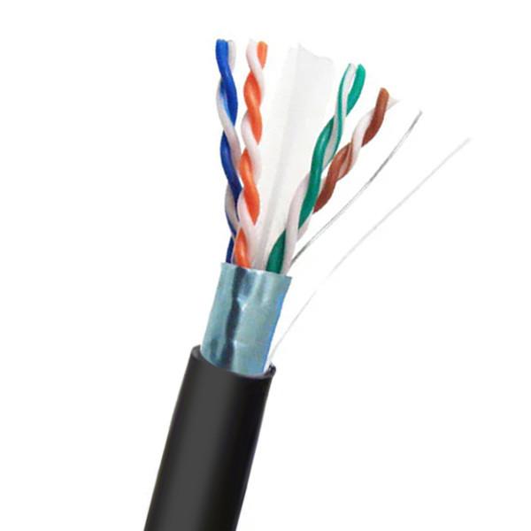 Solid Outdoor PE Jacket 1000FT FTP CAT6 Cable 0.56mm With Networking Cables