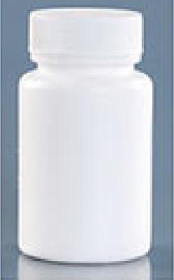 Medical Pill Solid Plastic Capsule Bottles PE Material White Cap