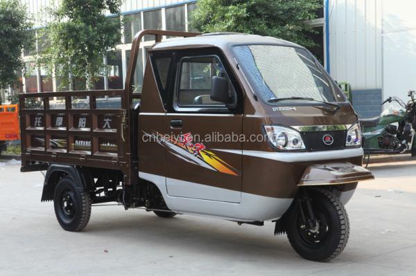 250cc Three Wheel Closed Cabin Heavy Load Motorcycle with Unladen Kerb Weight 600kg