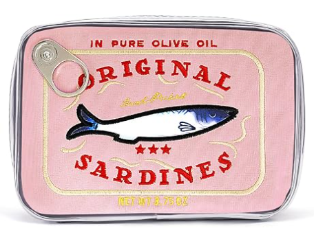 Cessfle Canned Sardines Makeup Bag, Funny Sardine Tin Fish Cosmetic Bag, Creative Cute Makeup Bag Kawaii Pencil Case Pouch, Coquette Make up Pouch for Women