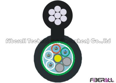 Single Wire 48 Core Fiber Optic Cable , GYTC8S Armoured Optical Fibre Cable For Overhead