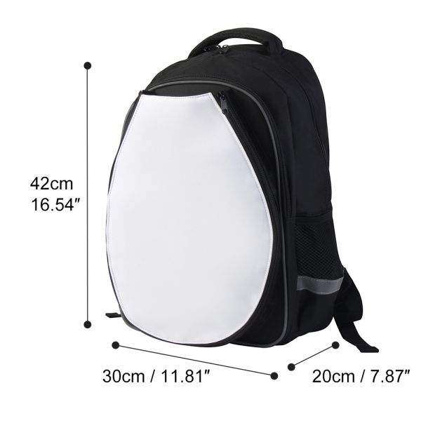 Customized DIY Logo Durable Polyester Zipper Closure Sublimation Tennis Pickleball Badminton Racket Bags