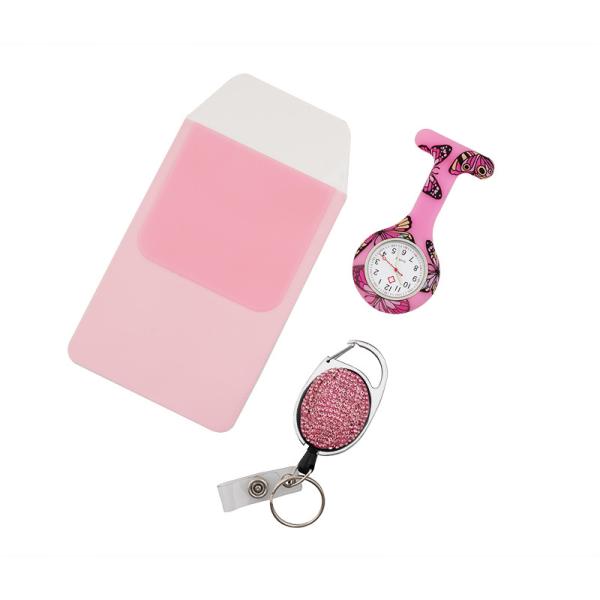 Silicone Doctor and Nurse Watch Fob Pocket Watch Brooch Lapel with Clip Medical Nurse Quartz Watch Timepiece Unisex Drop