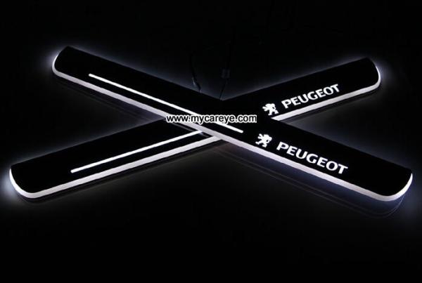 Peugeot 408 car Led lights Moving door sill light Welcome Pedal sale
