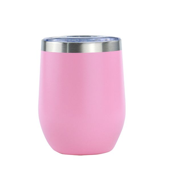 Stainless Steel Egg Wine Tumbler with Color Powder Coating and Double Wall Insulation