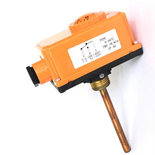                  Boiler Piping Thermostat Switch Adjustable Knob 0-90º C Solenoid Valve Temperature Controller             
