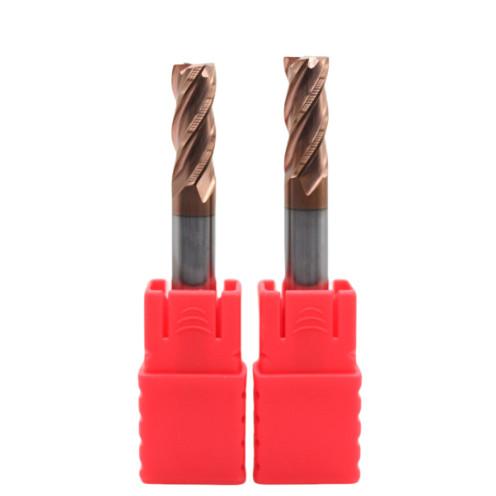 8mm Dia 8*20*8*60 TiAISiN Coated 4 Flat Flutes Carbide Square End Mill For Carbon Steel Alloy Steel Cast Iron