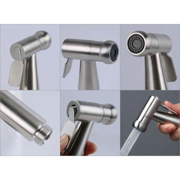 Popular Handheld Stainless Steel Toilet Shattaf Bidet Diaper Bidet Water Sprayer