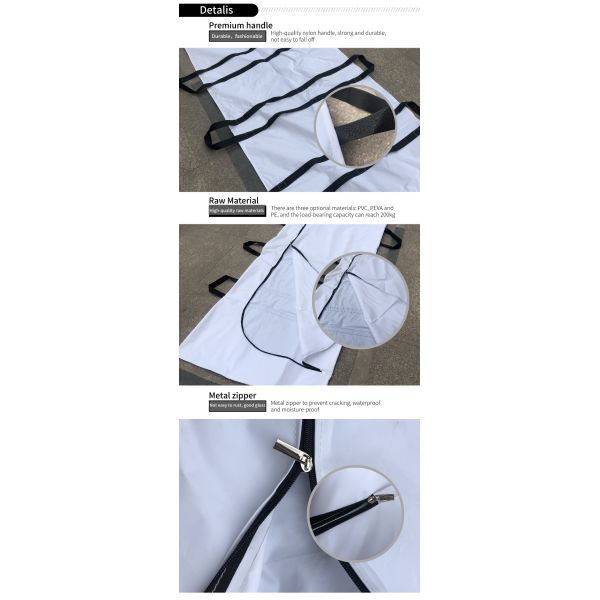 Non Woven Dead Body Bag Cadaver Storage 160kg Load Weight