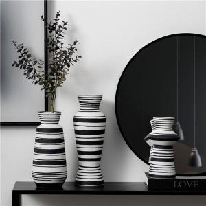 Nordic European Style Modern Stripe Home Decor Bud Vase Wedding Centerpiece Art