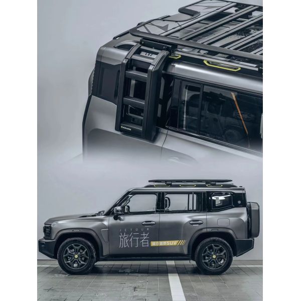 2024 Chery Jetour Traveler SUV Interior oscuro Turbo Motor AWD Drive Caballero Negro Coche modificado para diversión y viajes fuera de carretera