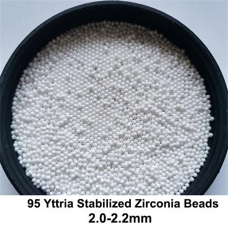 95 Yttrium Stabilized Zirconia Beads Grinding Media For High Viscosity & High Hardness Materials