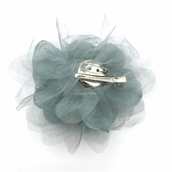 Luxurious Silver Grey Hair Flowers Decorative Flower For Wedding Dress Ball Gown and For Stage Performance