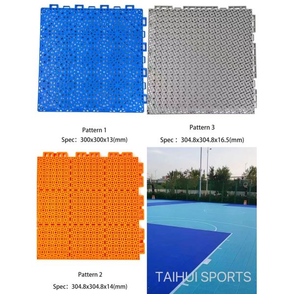 Polypropylene Interlocking Floor Tiles with High Compression Resistance and Quick Installation for Sports Courts