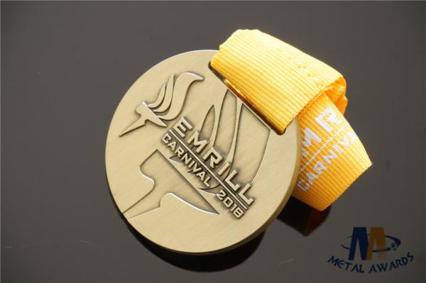 OEM Die Cast Torch Medals Antique Silver / Copper Eco - Friendly