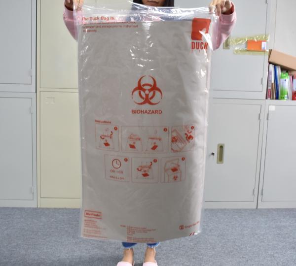 600MM wide double big zipper bag for industrial and medical waste products