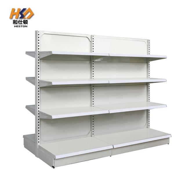 Double Side Supermarket Shelf Rack 75kg Gondola 240CM Adjustable Metal Storage Shelves