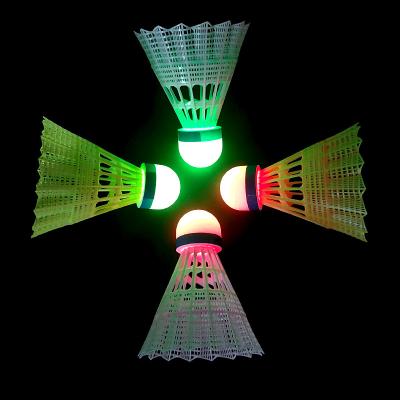 Nylon Feather Led Badminton Birdies Balls On Night Nylon Feather Shuttlecocks