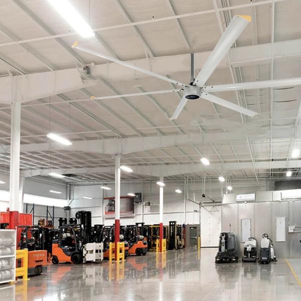 Taiwan 12ft 3 Phase 220V 1500W Brushless AC HVLS Industrial Ceiling Fan for Commercial