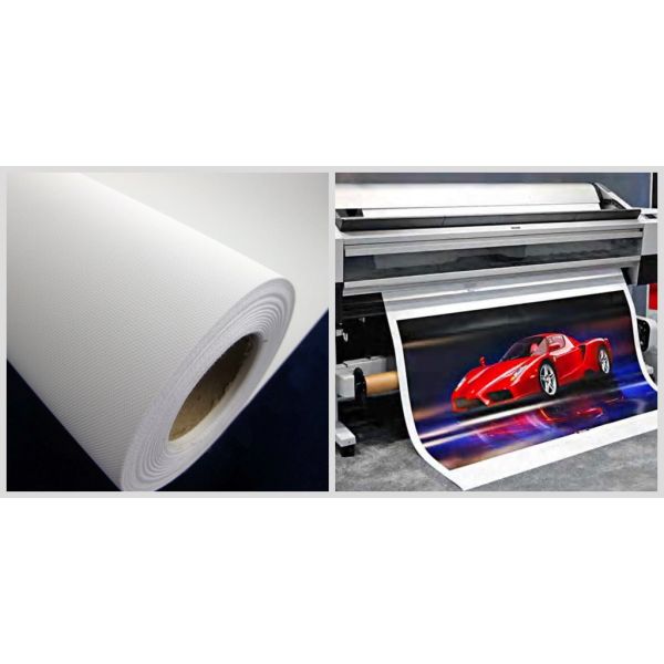 Wide Format Inkjet Printable Canvas , 260gsm Matte Polyester Canvas Fabric