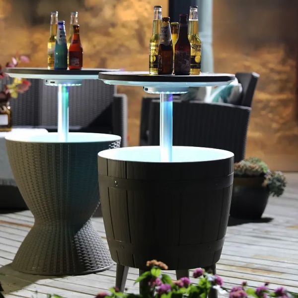 Versatile Ice Cooler Lift Top Table for Outdoor Camping Picnic Beach Cafe Bistro Garden