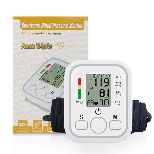 Medical Home Personal Blood Pressure Machines Monitor Smart Cuff Hypertension Alert
