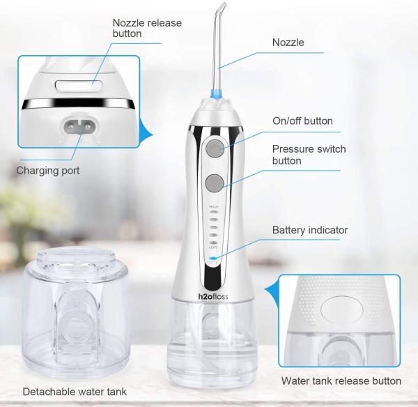 Wholesale Cheap Oral Irrigator IPX7 Waterproof OEM ODM Electric Teeth Cleaning Device Home Travel Dental Floss Water Flosser