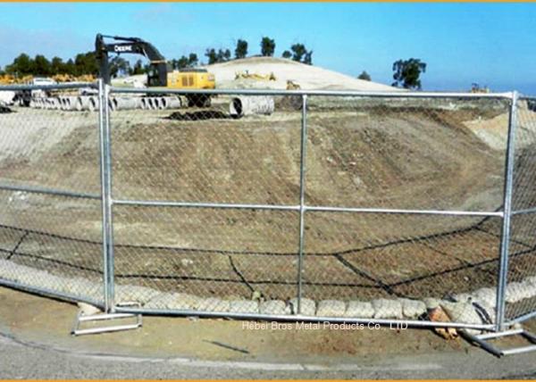 Outdoor Temporary Construction Fence Chain Link Fencing For Construction Protection