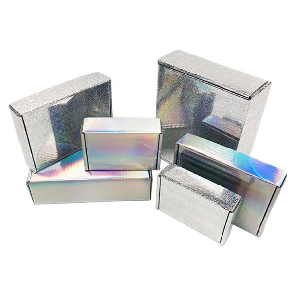 OEM Rainbow Neon Iridescent Holographic Corrugated Folding Packaging Подписной ящик