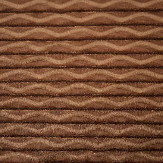 100% Polyester Jacquard Clothing Fabric , Polyester Brown Jacquard Mesh Fabric