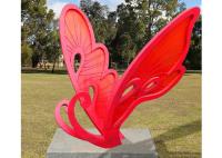 Acier inoxydable en métal de sculpture de grande taille en papillon pour le paysage de jardin