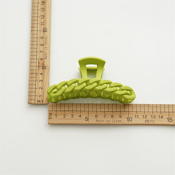 Summer mint green flower heart resin grasping hair clipper accessories cross hollow hair clip hair long shark clip