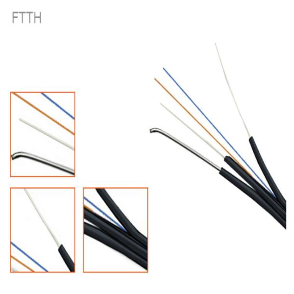 Cabo de Fibra Óptica 1 Núcleo de Modo Único Gjxh Exterior 2 Núcleo Gjyxfch G652d G657A1 A2 Cabos de Fibra Óptica Indoor Outdoor Ftth Drop
