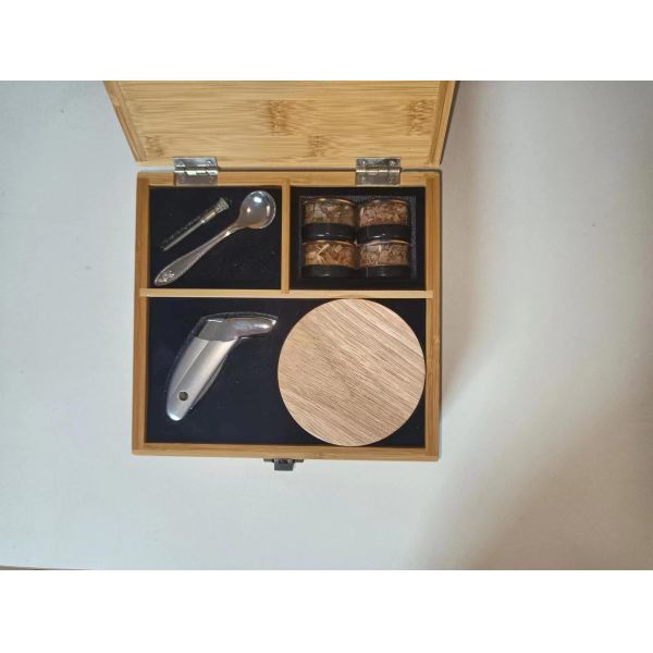 Venta caliente Kit de fumadores de cócteles Kit de fumadores de whisky Kit de infusores para beber con antorcha y astillas de madera