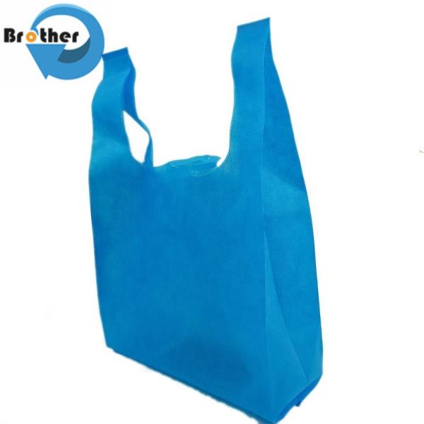 Printed Grocery Gift Tote T Shirt Carry Tote Eco Friendly PP Non Woven Polypropylene Shopping Bags for Promotion