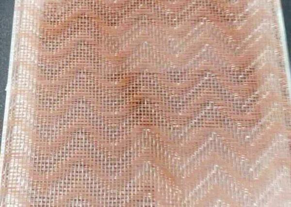 Largura laminada de vidro de bronze antiga de Mesh Luxury Woven Copper Cloth 1.3m do fio