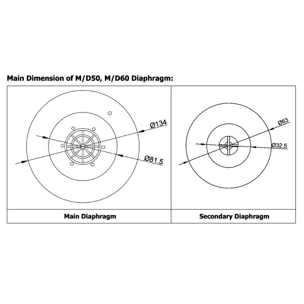 Autel M/D50 MD60 Kit de reparación de diafragma de válvula de pulso de 2 pulgadas AE1450B Anillo de sellado TPEE