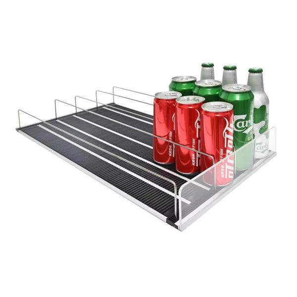 Fridge Freezer Grocery Store Cold Beverage Cans Gravity Feed Roller Shelf