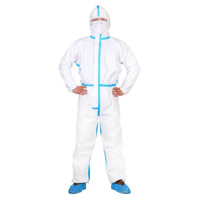 Waterproof Microporous Type 4 Disposable Coveralls Chemical Resistant Jumpsuit With Tape