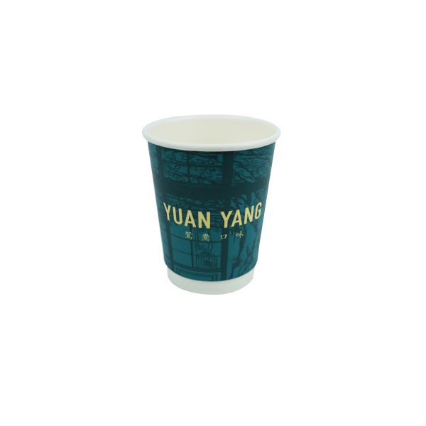 8oz Biodegradable Cold Drink Paper Cups Double Structure For Taking Away