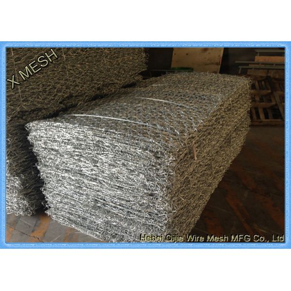 Двойные скрученные габионные сетчатые панели Тяжелые цинковые покрытия Erosion Control