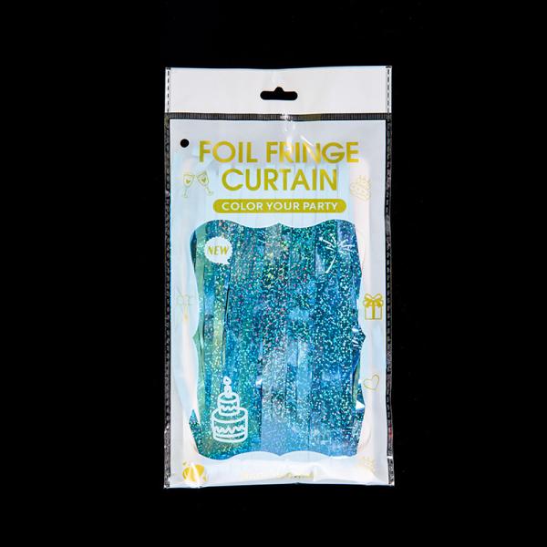 PET Rain Laser Foil Fringe Metallic Fringe Foil Curtain Wall Mounted Multi Color Party Curtain Foil