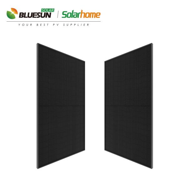 Bleusun 370w Solar Panel Half Cell 375w 380w 120cell Full Black Solar Panel Stock in US Long Beach Warehouse With UL