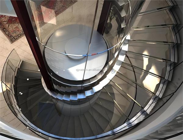 Supermercado Laminado de vidro de segurança Escalinha espiral para decoração de interiores